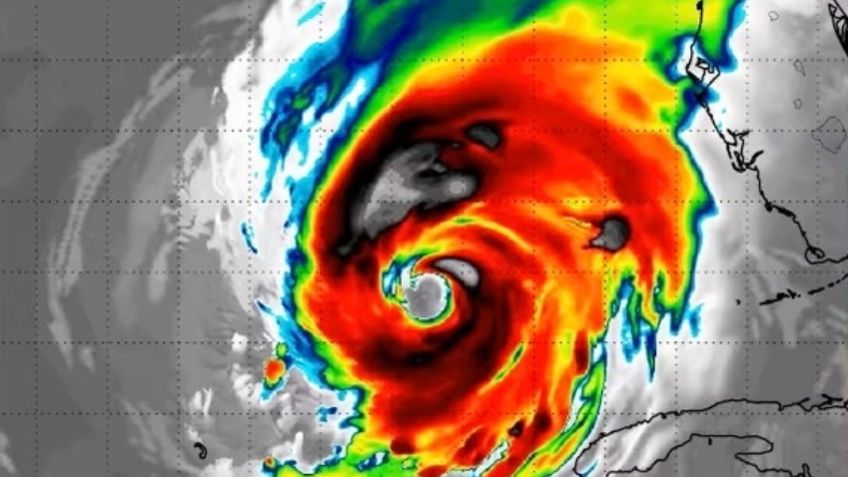 Ojo del huracán Milton alcanzaría la Península de Yucatán como categoría 3; simulador revela cómo se vería