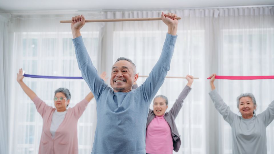 El ejercicio es importante para la masa muscular.