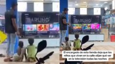 Empleado de tienda de electrónicos permite que niños sin hogar vean la televisión y se hace viral | VIDEO