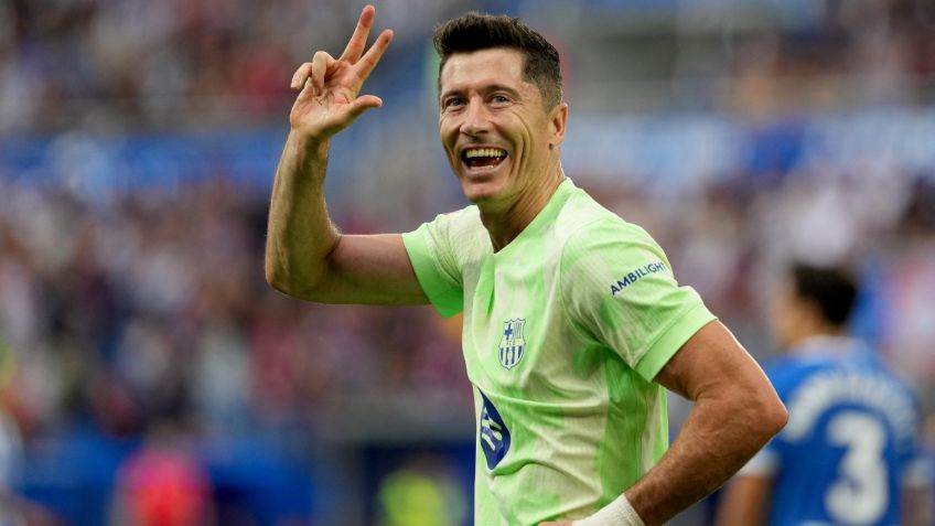 Barcelona se mantiene en la cima con triplete de Lewandowski