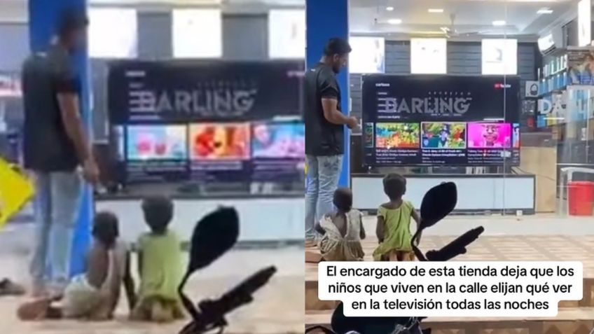 Empleado de tienda de electrónicos permite que niños sin hogar vean la televisión y se hace viral | VIDEO