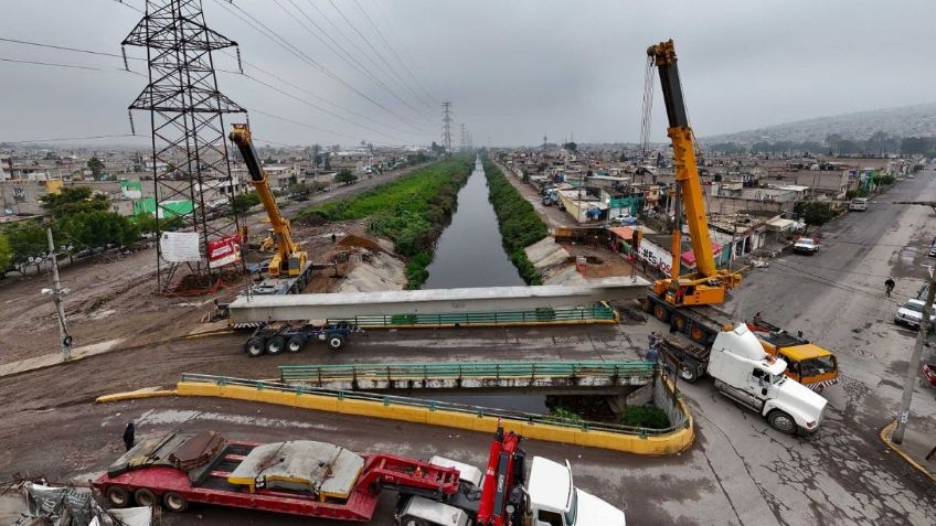 La reconstrucción de puente peatonal Nezahualcóyotl-Chimalhuacán con avance del 65%: Sedui