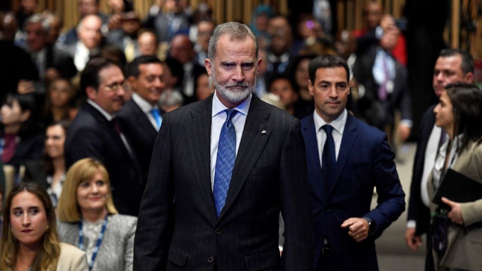 Felipe VI, rey de España, quien ha sido cuestionado desde el continente americano.