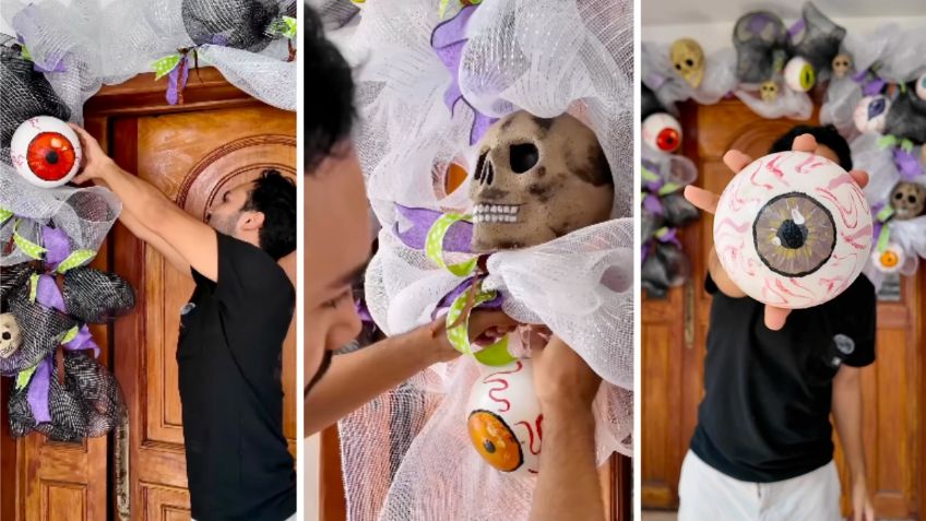 El paso a paso para hacer una guirnalda al estilo Halloween para decorar la puerta de la casa | VIDEO