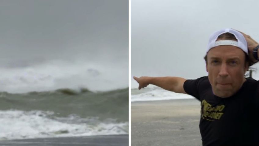 Cazador de tormentas capta en impresionante video el momento exacto en que Milton toca tierra en Florida