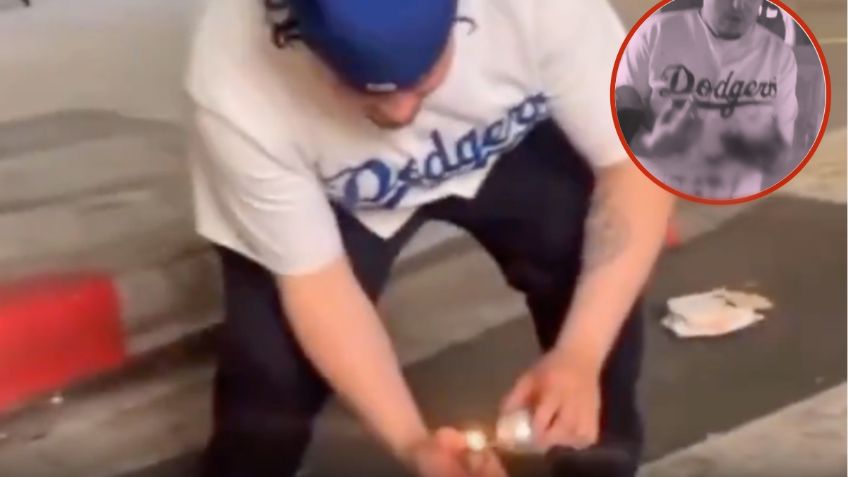 IMÁGENES FUERTES: explota pirotecnia en la mano de fan de Dodgers al festejar campeonato