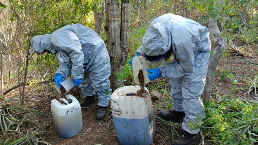 Ejercito mexicano desmantela laboratorio de drogas en Navolato