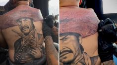 Sujeto se tatúa un retrato gigante de Emilio "El Indio" Fernández en toda su espalda y se vuelve viral