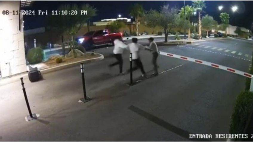 VIDEO: Captan el momento en que un guardia de seguridad sufre una brutal golpiza en Sonora