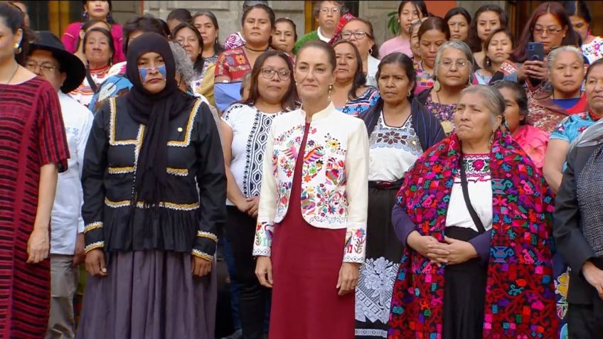 Claudia Sheinbaum anuncia planes de justicia en favor de las mujeres indigenas artesanas