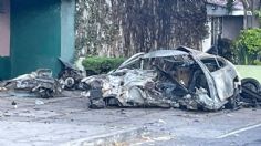 Muere persona calcinada tras chocar su auto de lujo contra muro de contención en Paseo de la Reforma