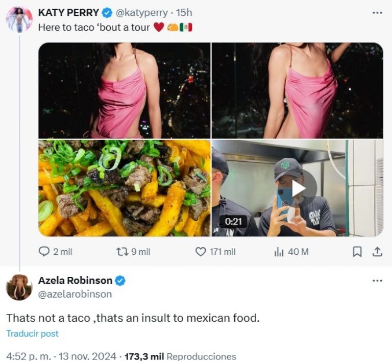 azela robinson katy perry tacos