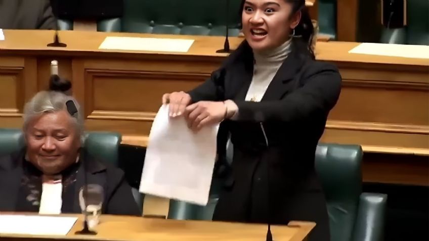 VIDEO: Diputada en Nueva Zelanda rompe iniciativa y entona haka en plena sesión del Parlamento