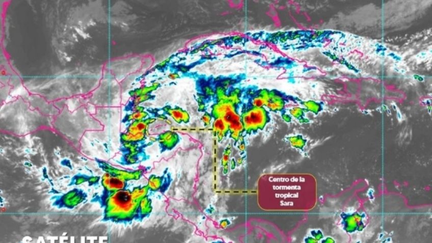 Tormenta tropical Sara se acerca a México con fuertes lluvias en 5 estados | TRAYECTORIA