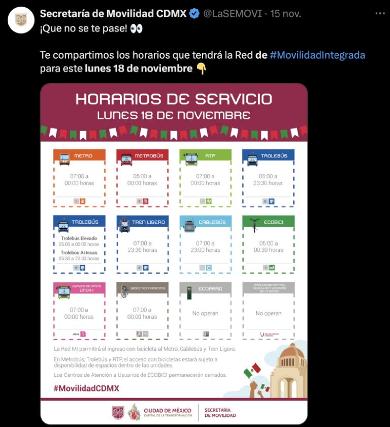 horario metro