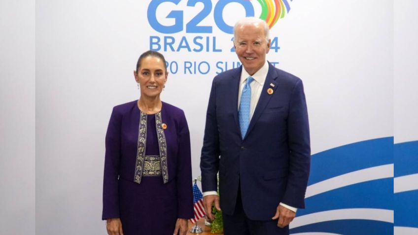 Claudia Sheinbaum se reúne, por primera vez, con su homólogo Joe Biden en el G20