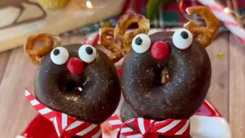 Receta para Navidad de donitas de chocolate con forma de reno, ¿cómo prepararlas?