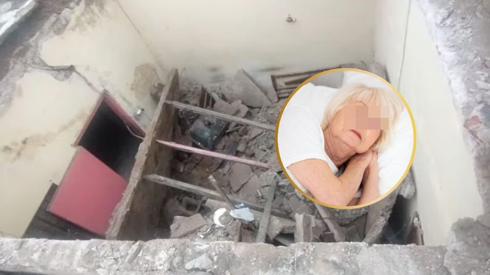 Una mujer de 77 años de edad murió cuando el techo de su casa colapsó.