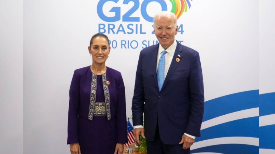 Presidenta de México, Claudia Sheinbaum y el presidente de EU, Joe Biden