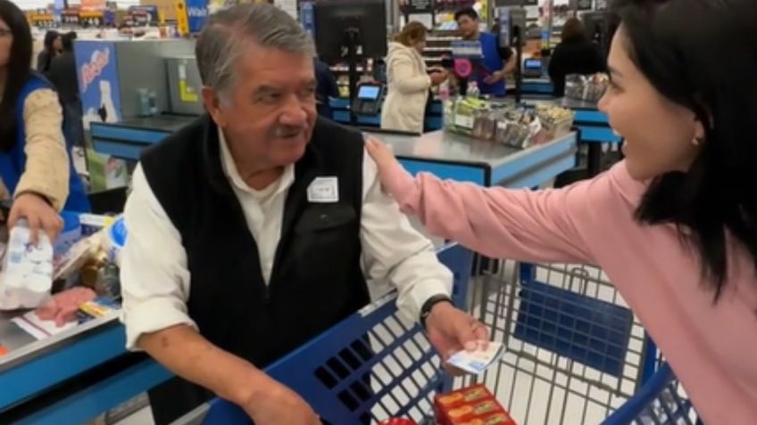 ¿Busca redimirse? Gomita le regala 500 pesos a un señor de la tercera edad en supermercado: VIDEO