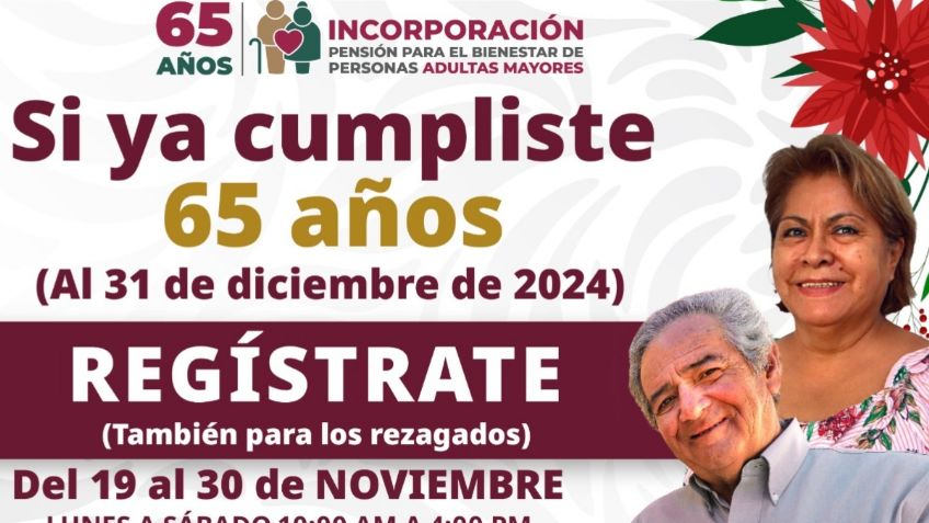 Pensión Adultos Mayores, ¿Qué día debo registrarme si tengo 65 años o más?