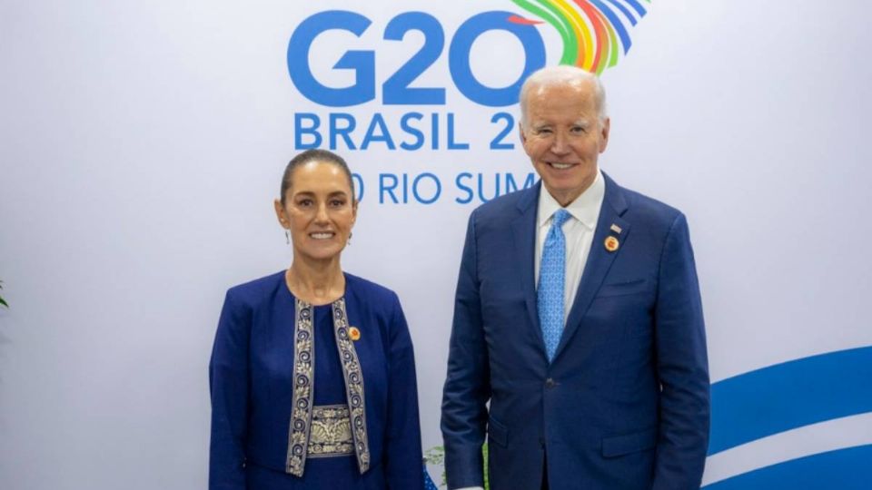 Presidenta de México, Claudia Sheinbaum y el presidente de EU, Joe Biden