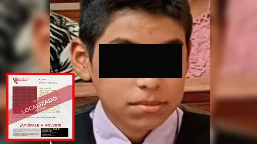 Localizan a Hugo, niño de 11 años que desapareció mientras viajaba solo en Veracruz