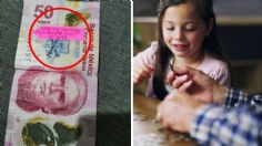 Buscan al dueño de billete de 50 pesos que contiene la leyenda “el último domingo del abuelo”