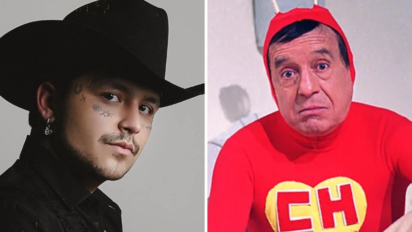 ¿En qué se parecen Christian Nodal y Chespirito?, en redes sociales los comparan