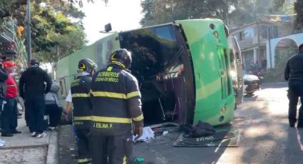 Volcadura de camión en la México-Cuernavaca deja 36 heridos, a una mujer le amputan la pierna | VIDEOS