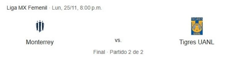 tigres vs rayadas partido de vuelta liga mx femenil