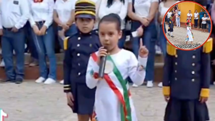 Niña se caracteriza como Claudia Sheinbaum en desfile de la Revolución y la Presidenta celebra la nueva visión de las mujeres