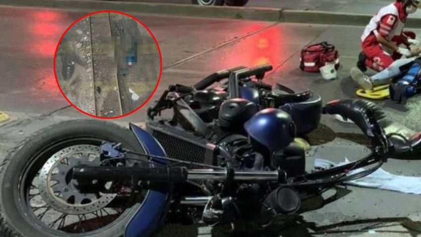 Motociclistas caen de puente durante persecución en Huehuetoca