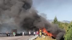 Pipa se incendia en autopista Xalapa-Perote y desquicia el tráfico; se reporta un fallecido