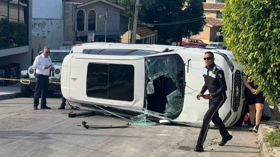 Accidente vial en calles de Tampico