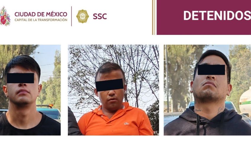 SSC-CDMX detiene a tres hombres por extorsión a la dueña de una farmacia en la alcaldía Iztapalapa