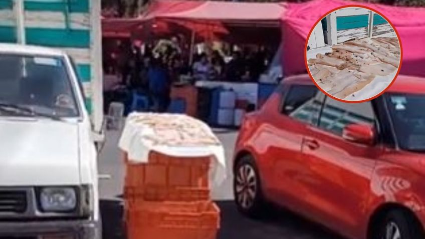 Video revela condiciones insalubres en puestos de comida de tianguis en Iztacalco, CDMX