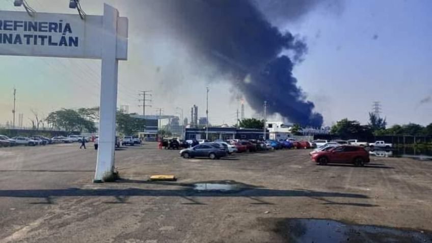 Registran incendio en refinería Lázaro Cárdenas de Minatitlán