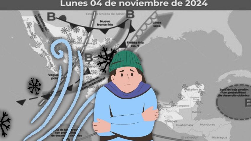 Frente Frío dejará caída de aguanieve y congelará estos estados a -10 grados el lunes 4 de noviembre