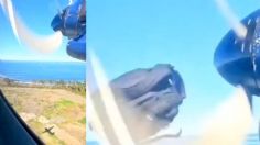 VIDEO IMPRESIONANTE: mochila sale expulsada de avión en pleno vuelo y golpea uno de los motores