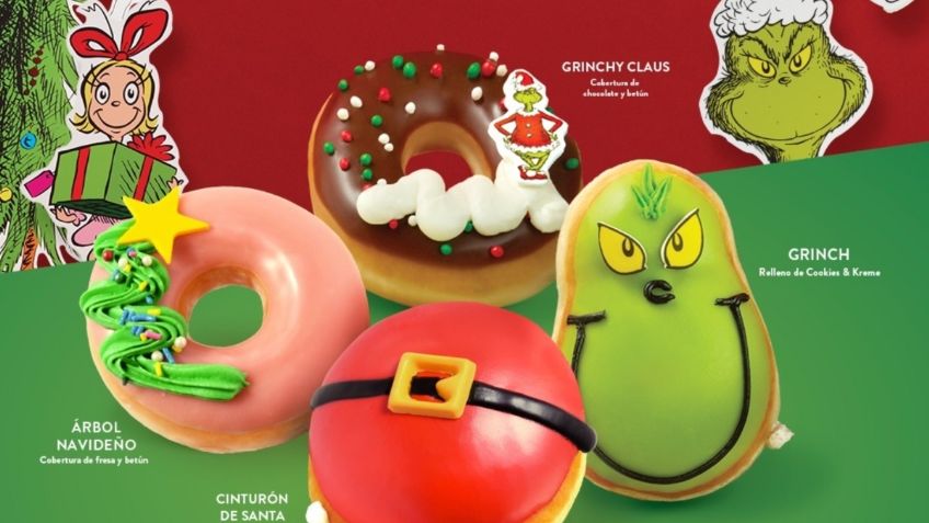 Krispy Kreme se adelanta a la Navidad con donas inspiradas en el “Grinch”, estos son todos los sabores