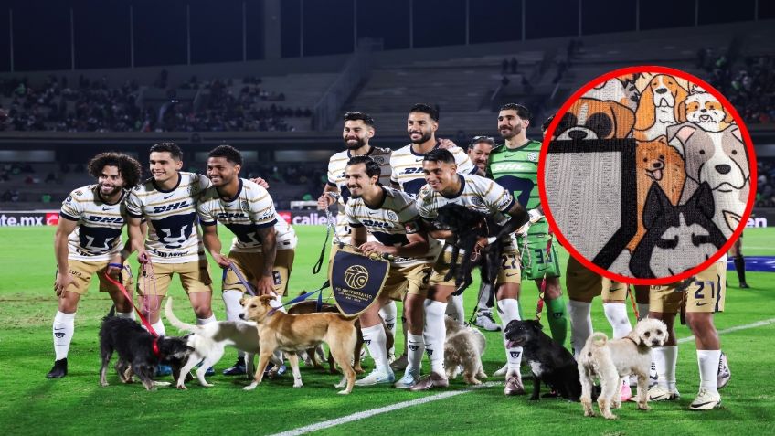 Pumas demuestra su amor por lo perritos con playera especial para apoyar una campaña de adopción