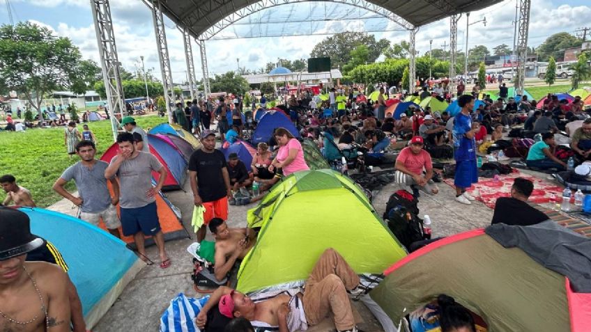 Avanzan caravanas migrantes por Chiapas para llegar a Estados Unidos