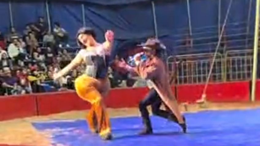 Circo se vuelve viral en redes por hacer show imitando a Ángela Aguilar y Christian Nodal: VIDEO