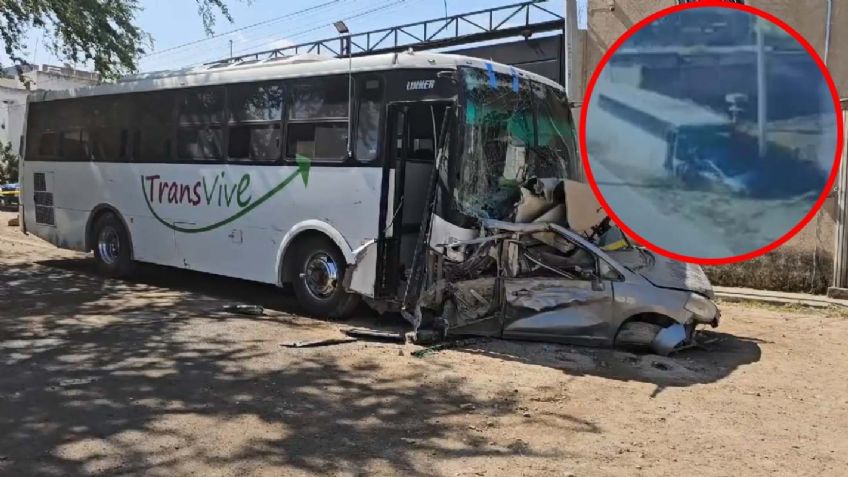 VIDEO: un camión se queda sin frenos, choca contra un auto y lo arrastra 100 metros en Tonalá