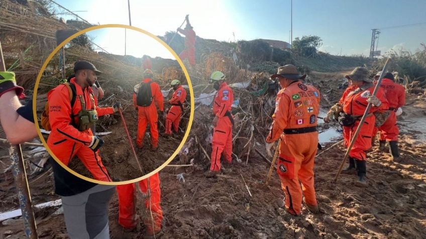 Así actúan los Topos Azteca para rescatar a las víctimas de la DANA en Valencia