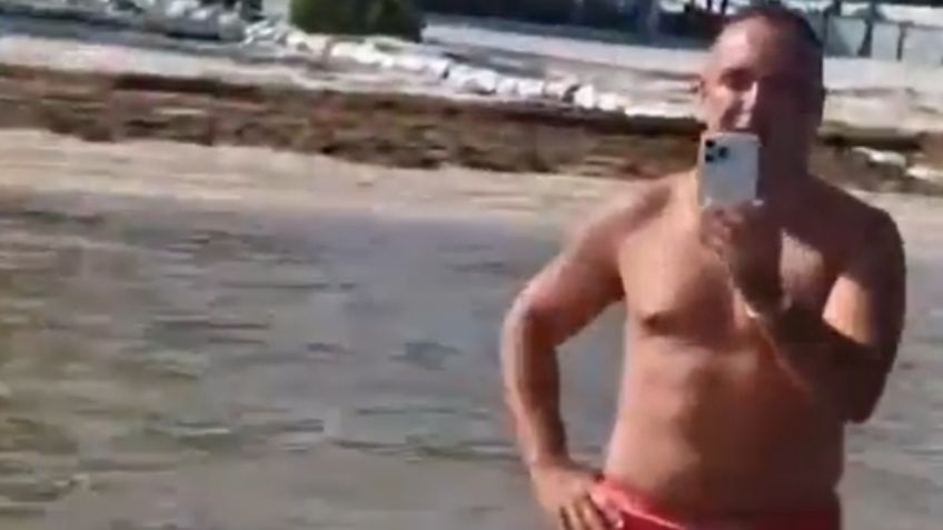 Italiano asegura ser dueño de una playa y busca sacar a pescadores en Yucatán | VIDEO