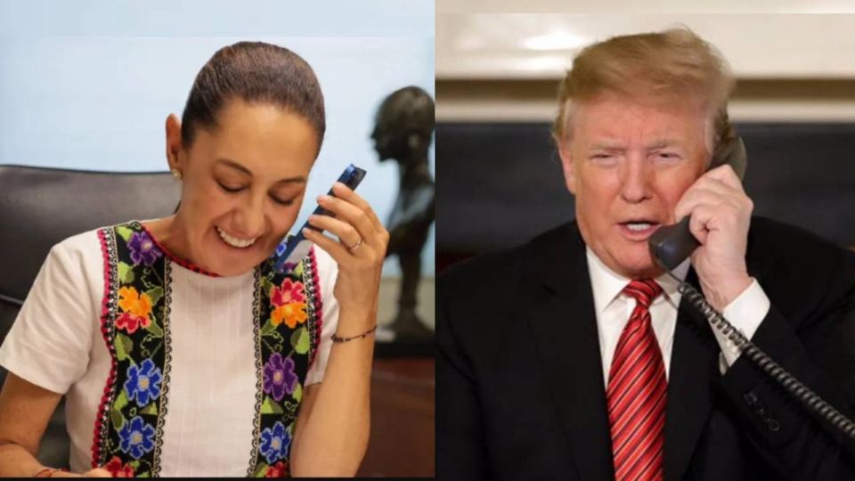 Presidenta de México, Claudia Sheinbaum y el presidente electo de EU,  Donald Trump