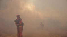 Evacúan a decenas de familias ante el avance de un incendio forestal