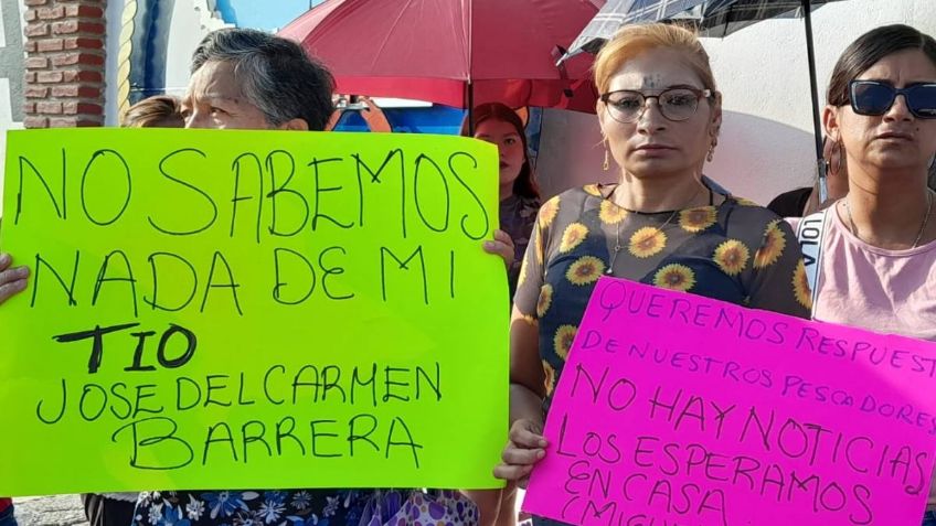 Los pescadores de Tampico llevan 5 días desaparecidos, sus familiares no pierden las esperanzas